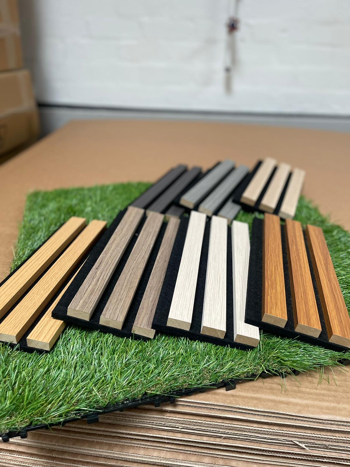 Sample Product 30x12.5x2.1 cm Golden Oak Acoustic Wood Wall Panels