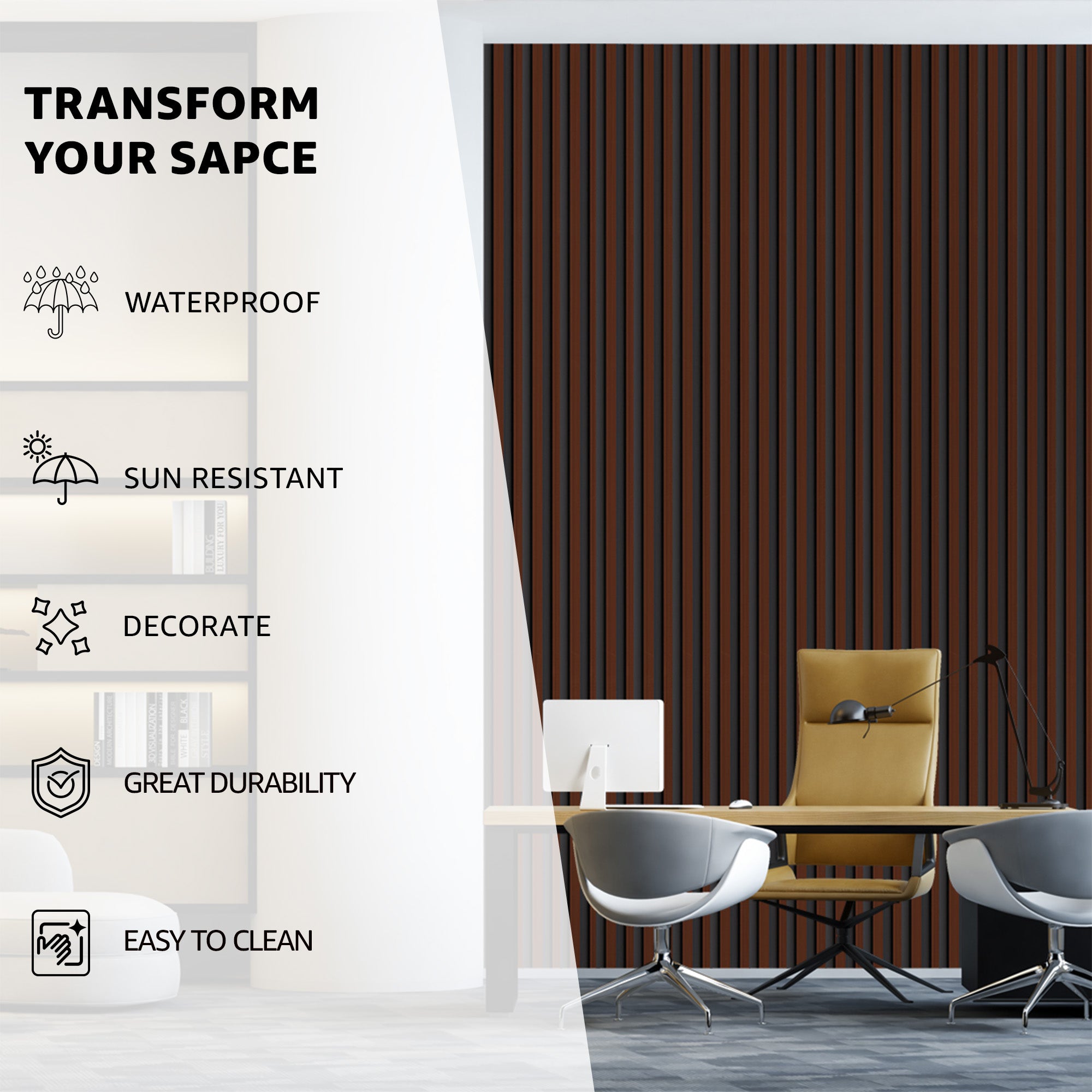 Rose Wood Ps Wall Panel