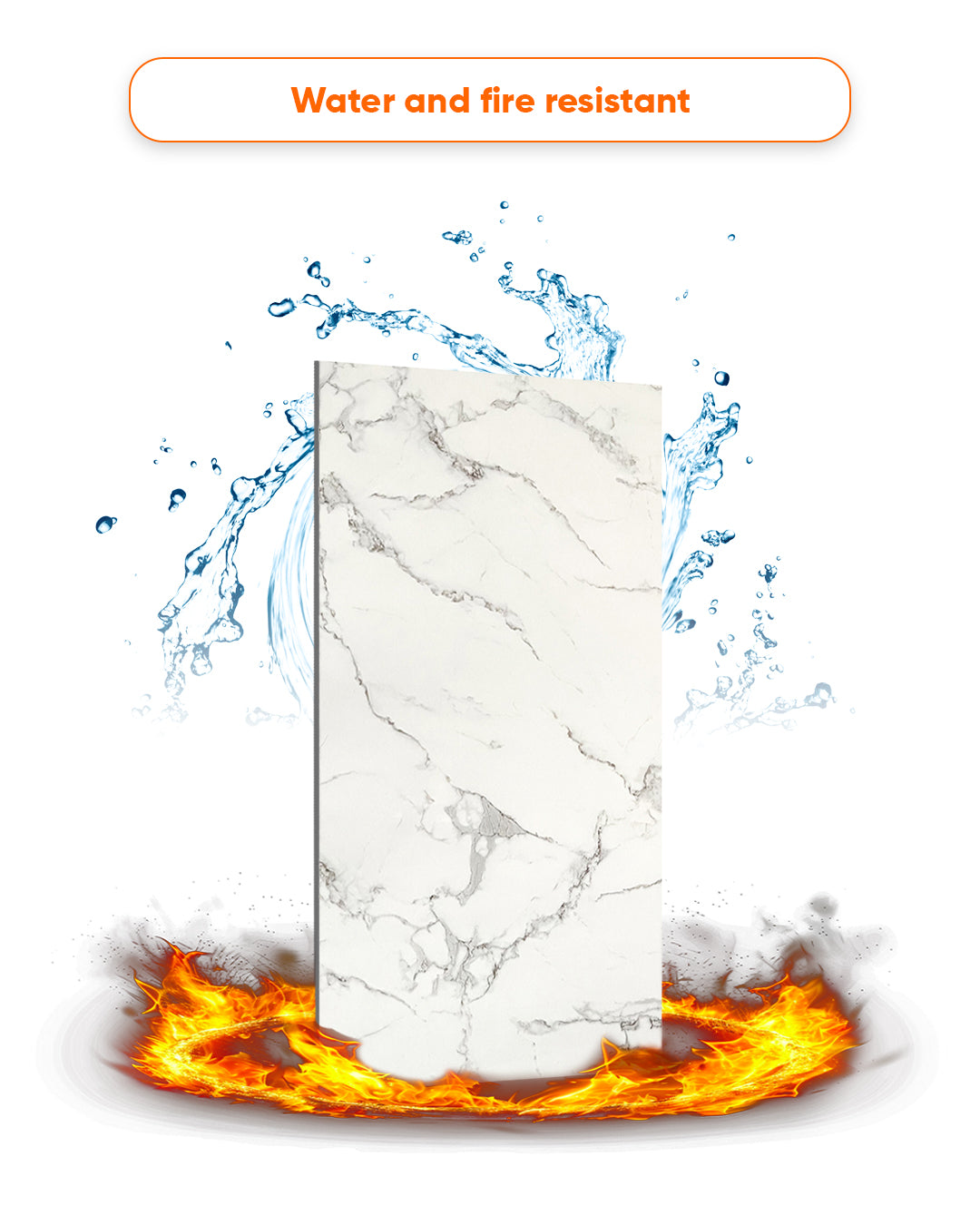 Carrara Marble Look Wallpanels