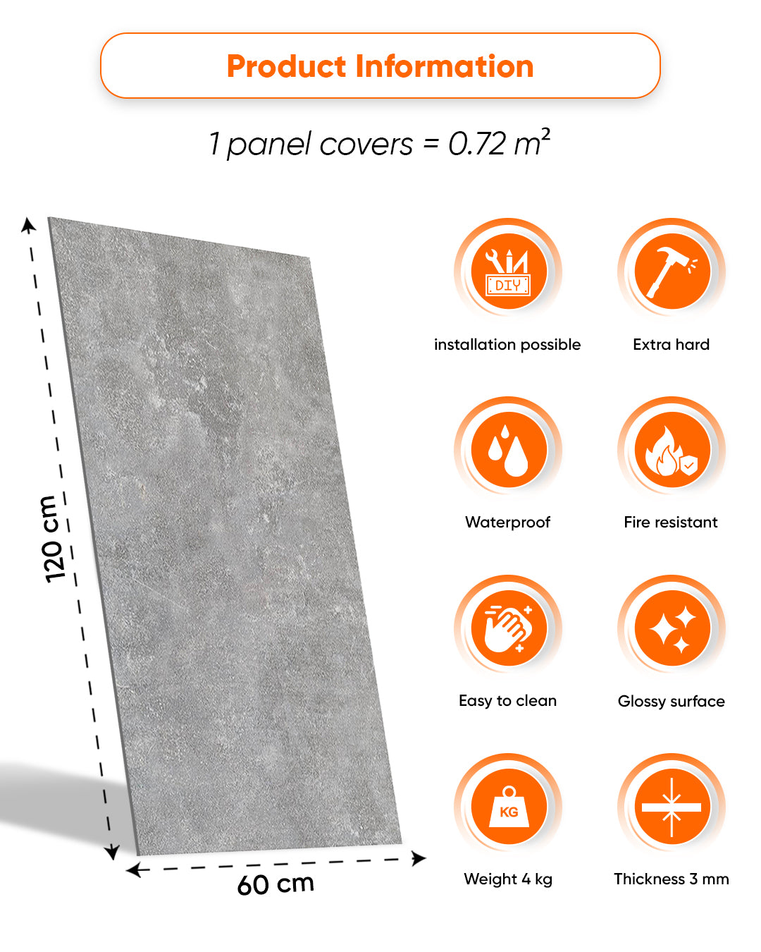 Moon Walk Marble Look Wallpanels