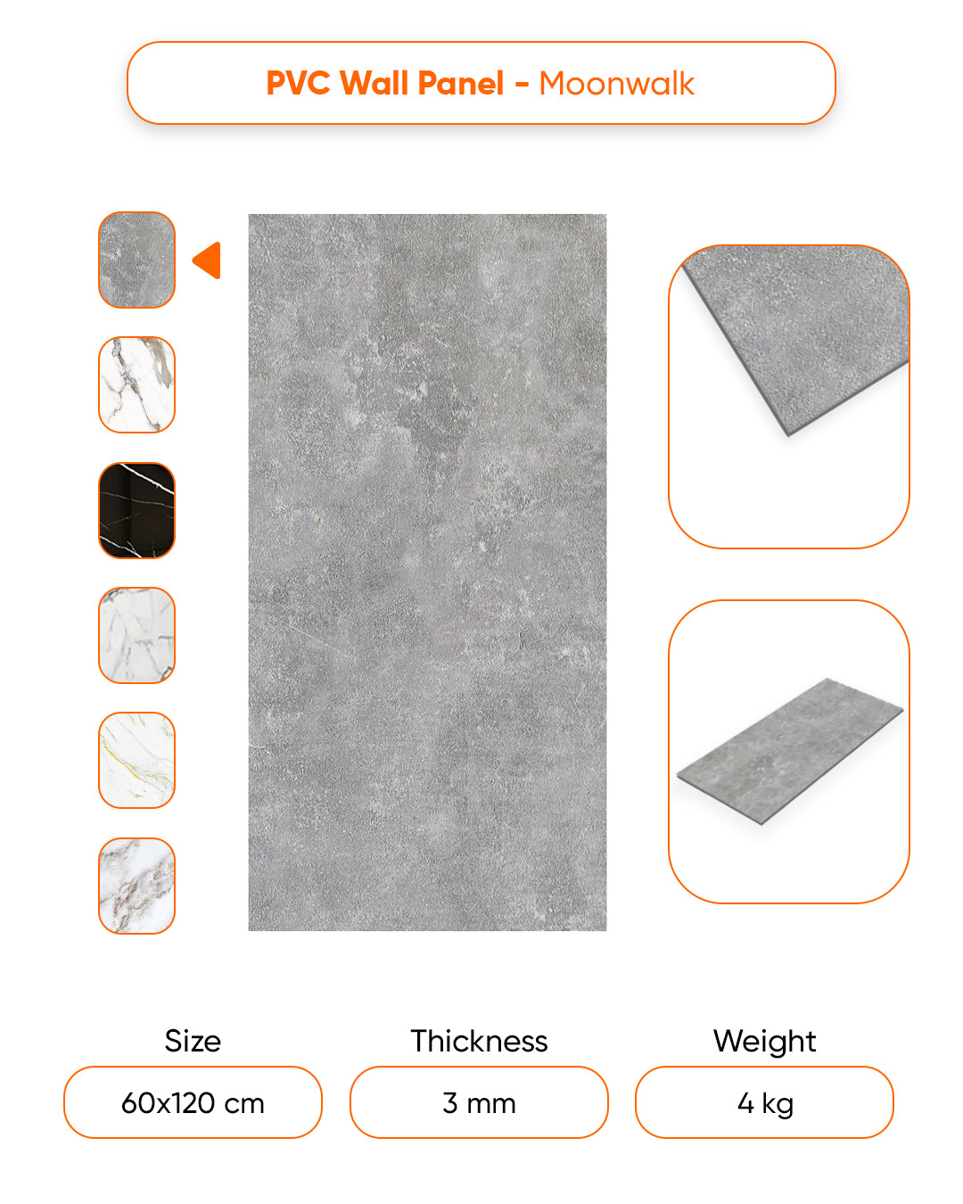 Moon Walk Marble Look Wallpanels