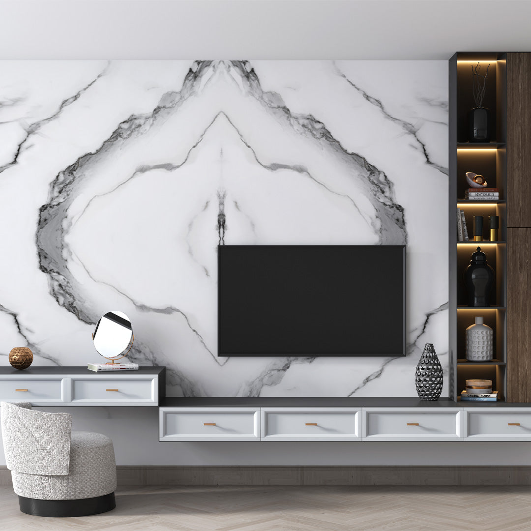 Panda Strait Marble Look Wallpanels