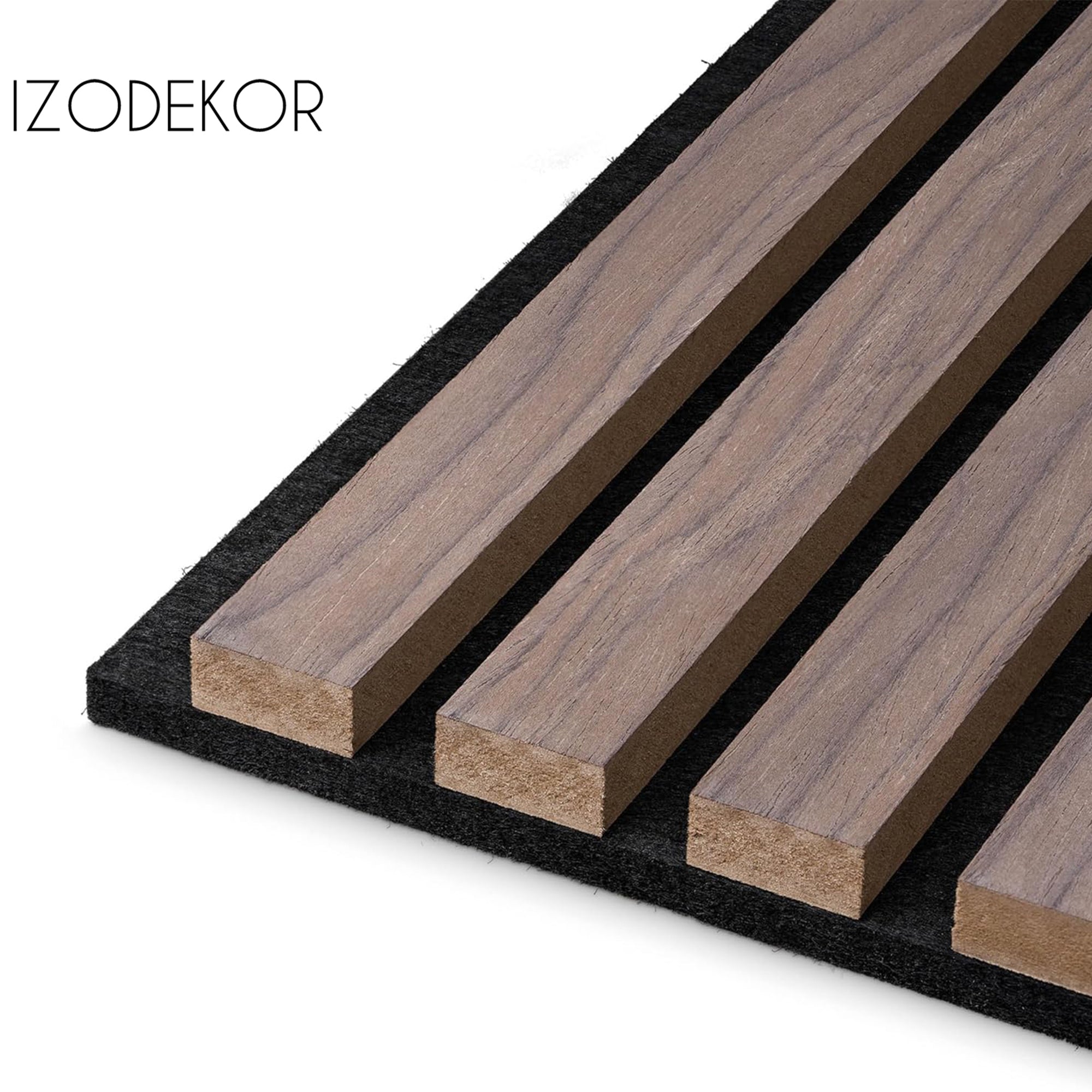 Izodekor Walnut Acoustic Wood Panels 60x60cm
