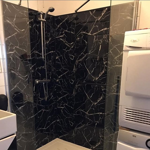 Black White Marble Look Wallpanels