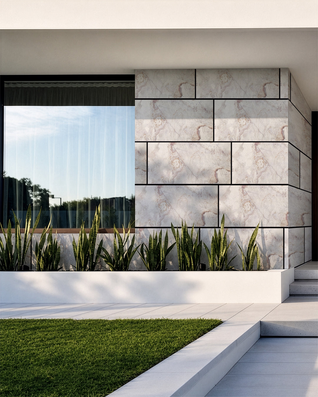3D Marble Effect Wall Panels 50×100×2 cm | Polystyrene Decorative Wall Cladding Panels | Aurora Beige AT-01
