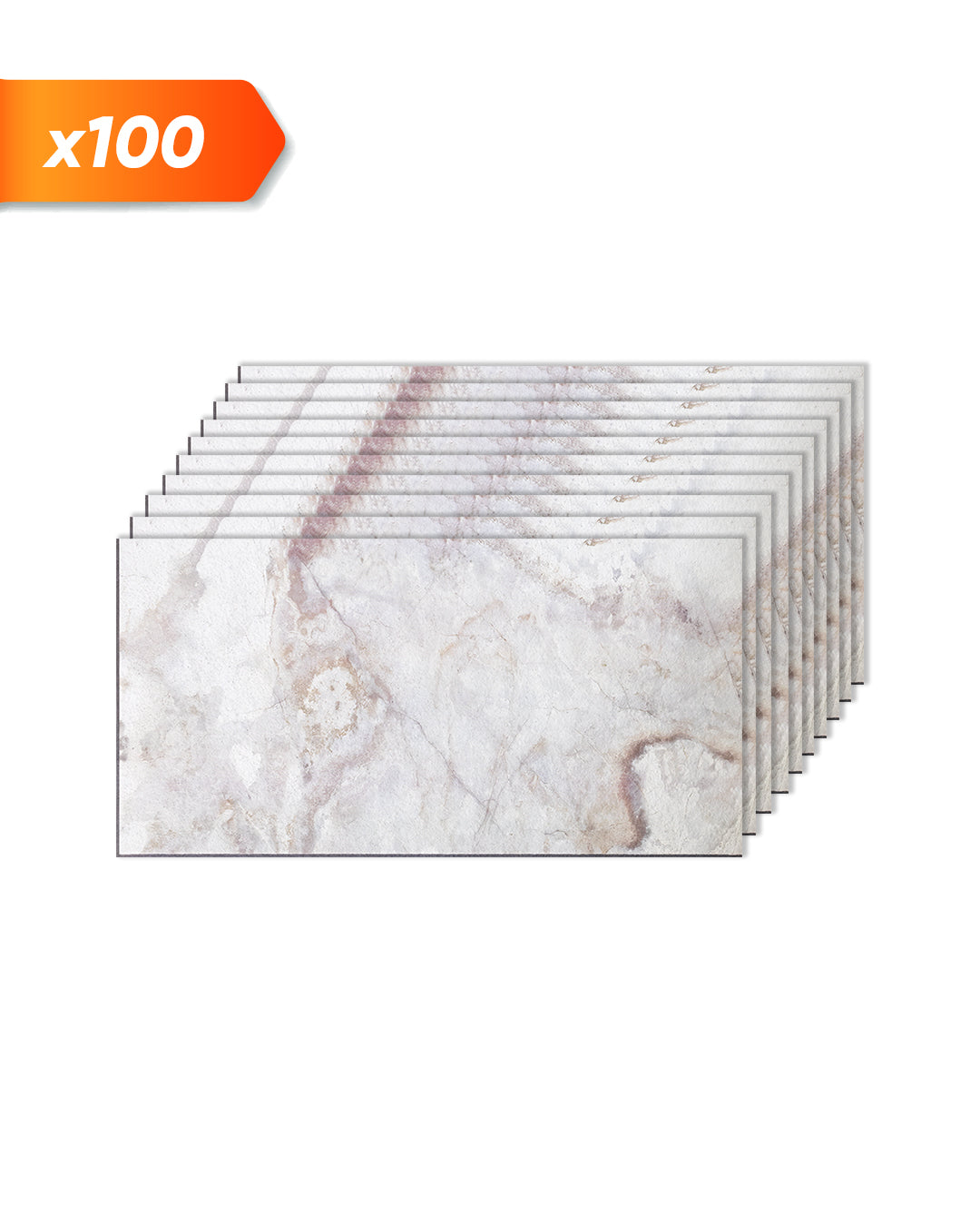 3D Marble Effect Wall Panels 50×100×2 cm | Polystyrene Decorative Wall Cladding Panels | Aurora Beige AT-01