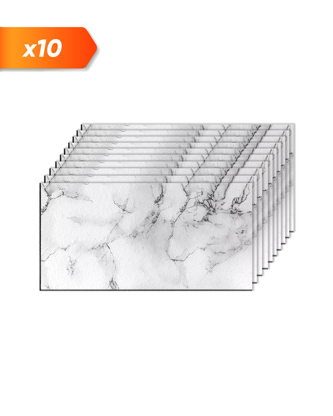 Wall Cladding Marble-look 50×100×2 cm | 3D Wall Panels Made of Styrofoam | Carrara White AT-05