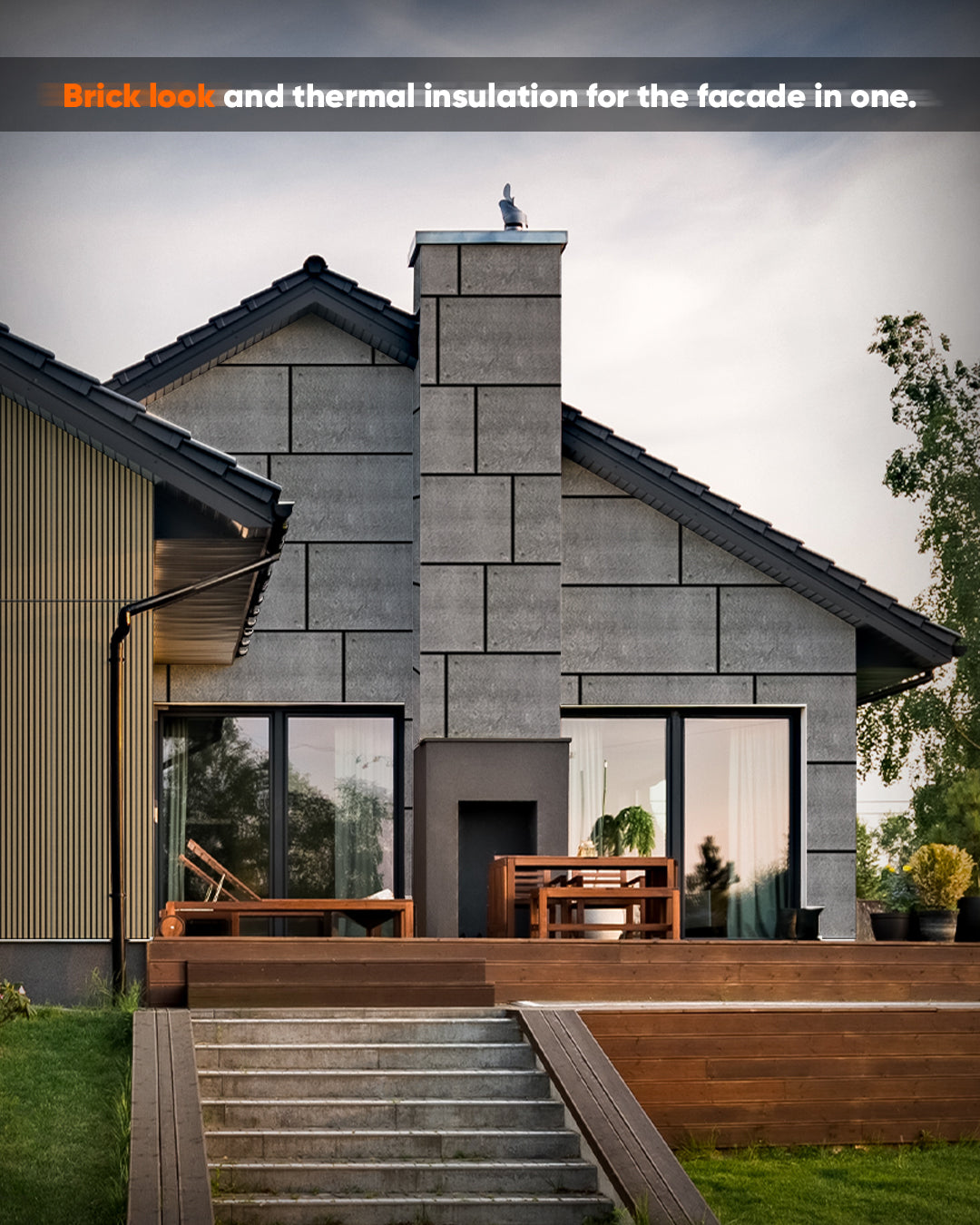 Wall Cladding Concrete Look 50×100×2 cm | 3D Wall Panels Made of Styrofoam | Dark Concrete AT-17