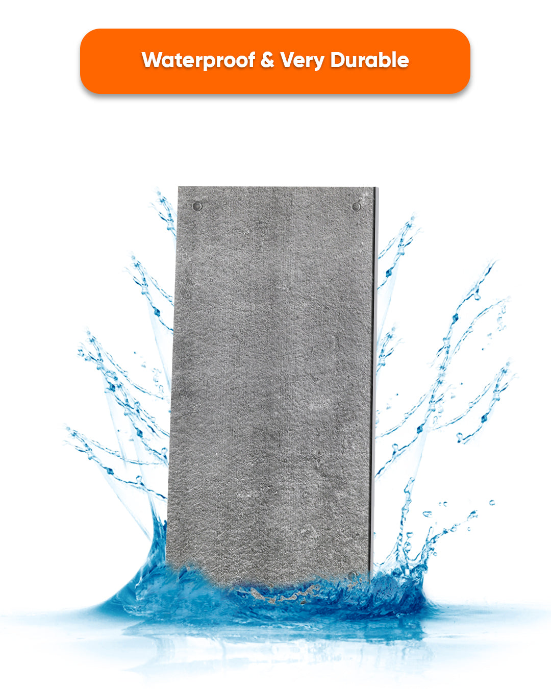 Wall Cladding Concrete Look 50×100×2 cm | 3D Wall Panels Made of Styrofoam | Dark Concrete AT-17