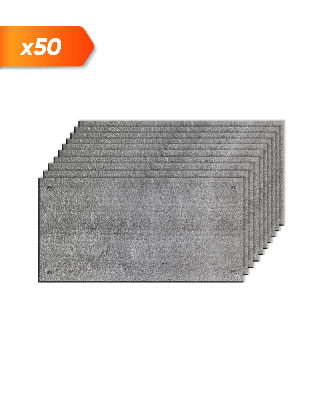 Wall Cladding Concrete Look 50×100×2 cm | 3D Wall Panels Made of Styrofoam | Dark Concrete AT-17