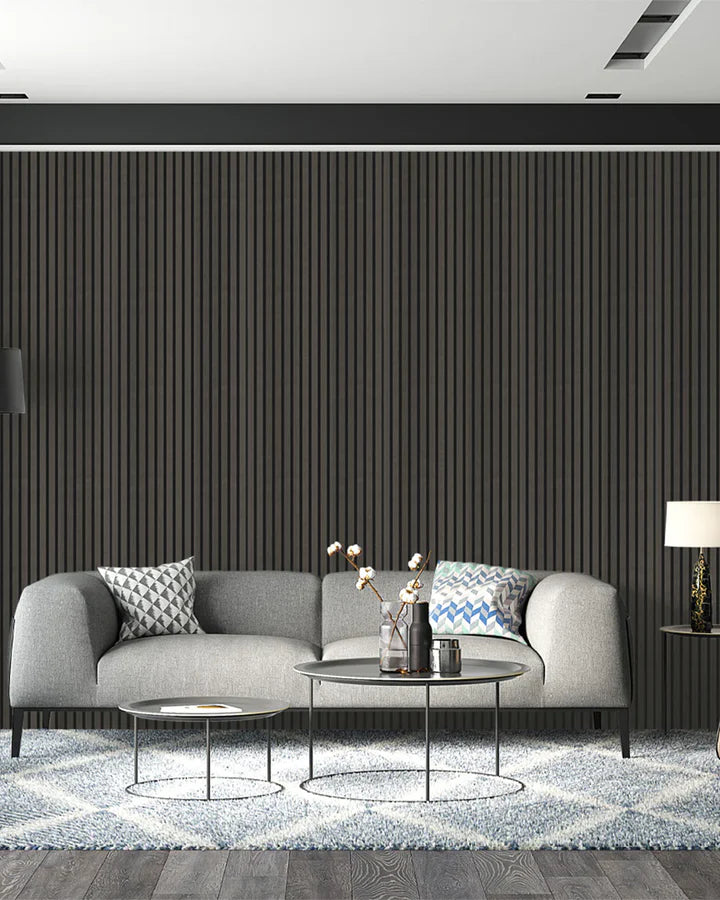Dark Wood Acoustic Wood Wall Panels