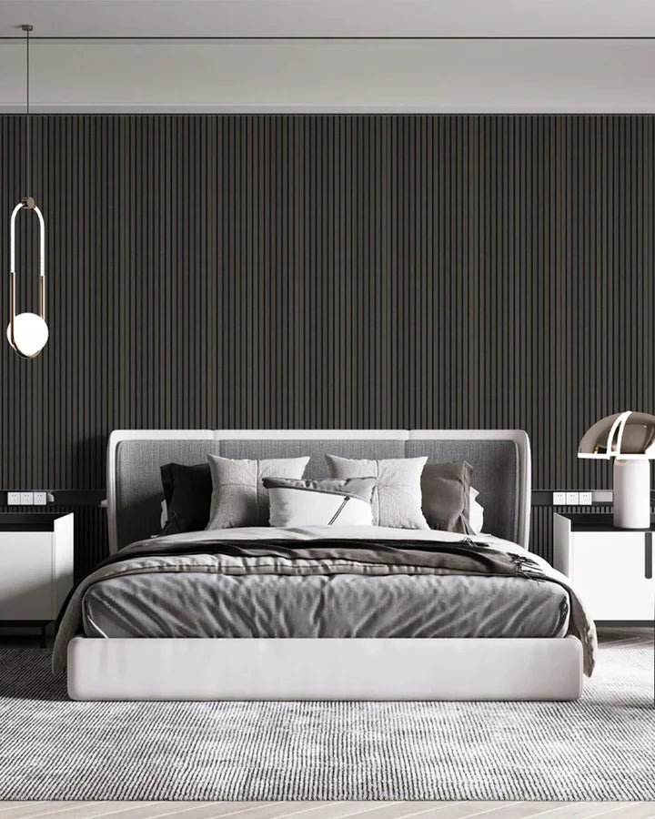Dark Wood Acoustic Wood Wall Panels