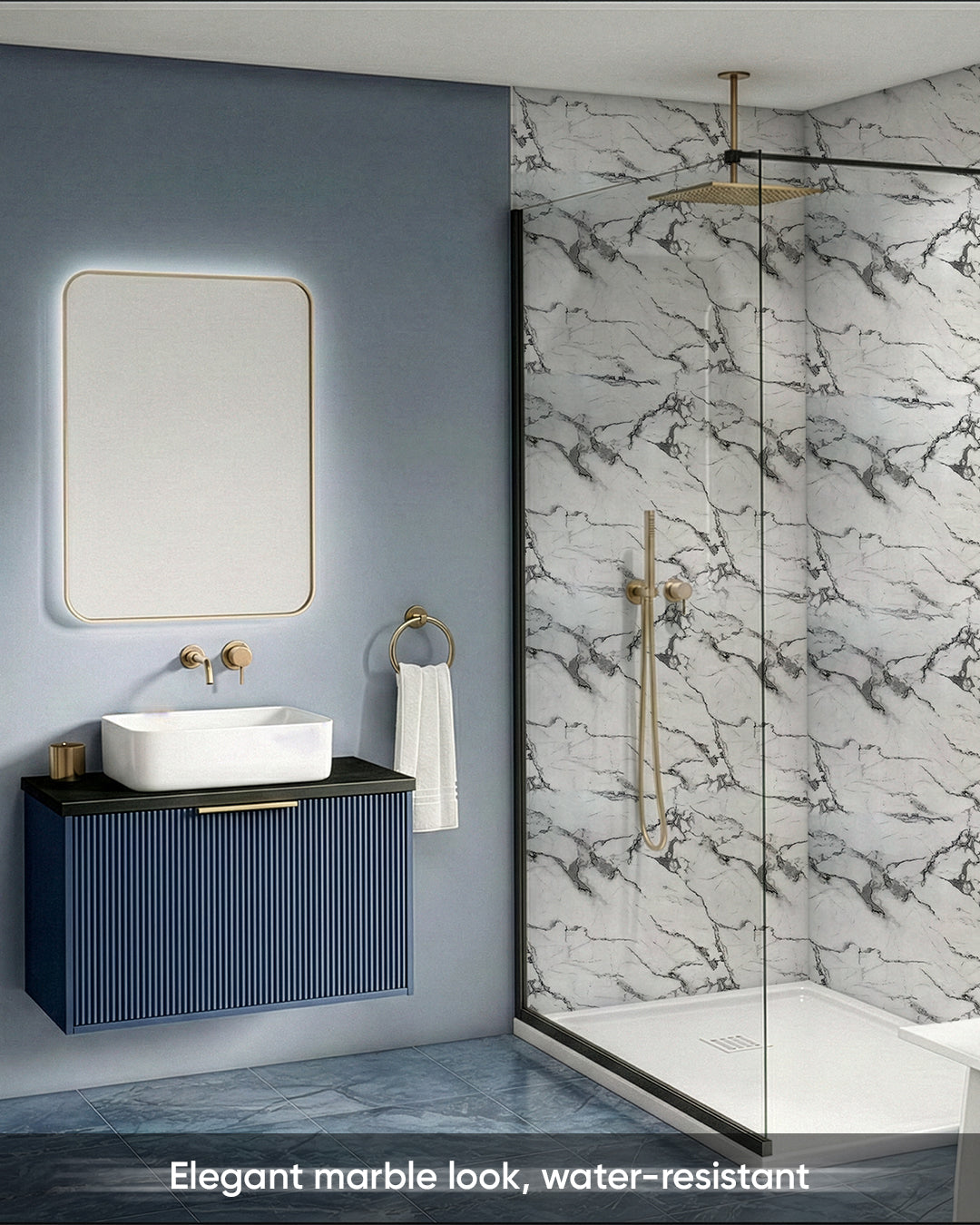 Arctic Breeze Marble Look Wallpanels