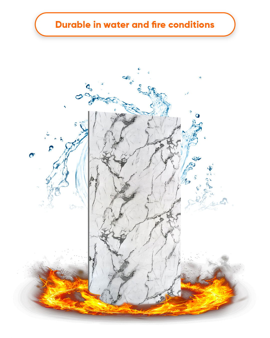 Arctic Breeze Marble Look Wallpanels