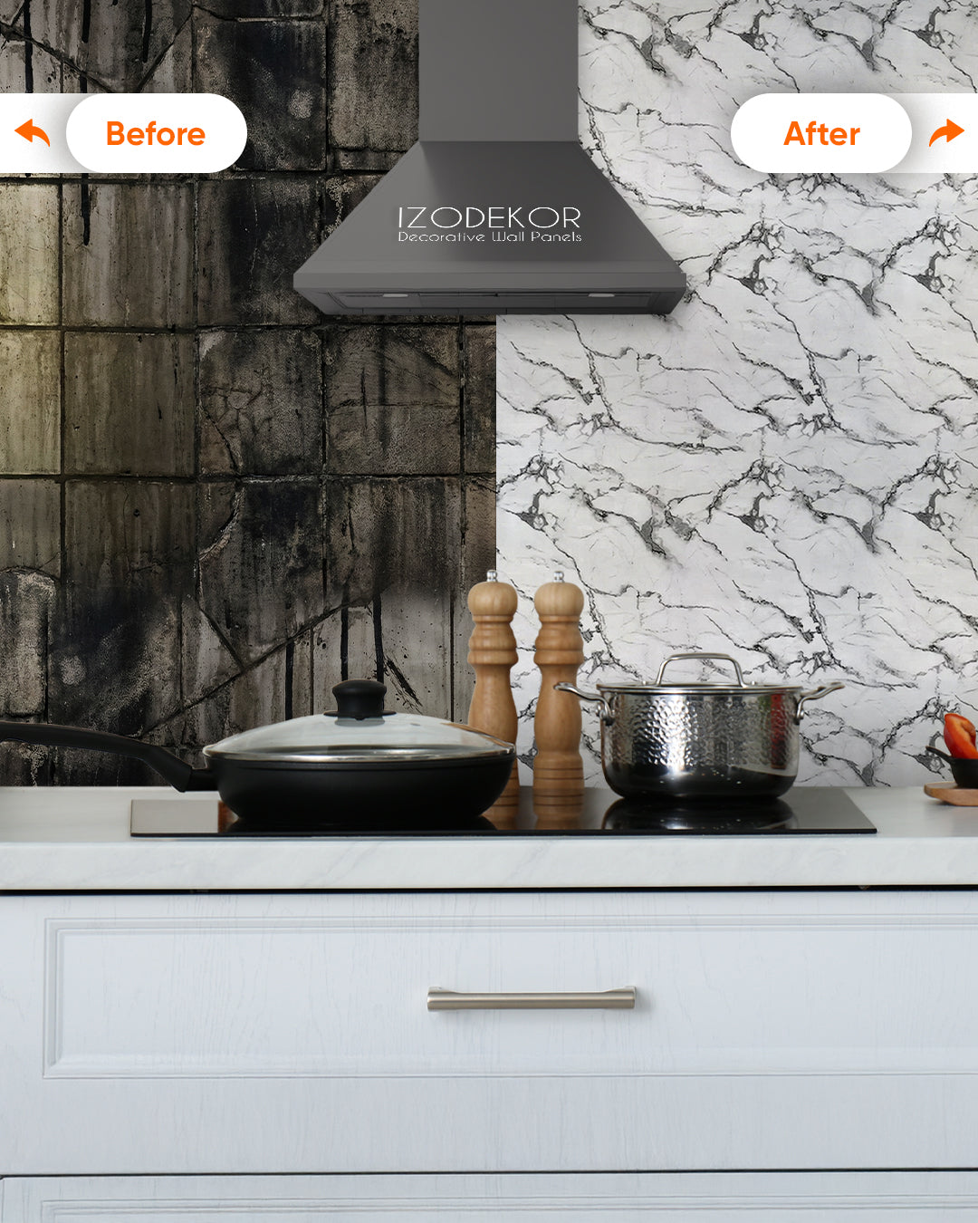 Arctic Breeze Marble Look Wallpanels