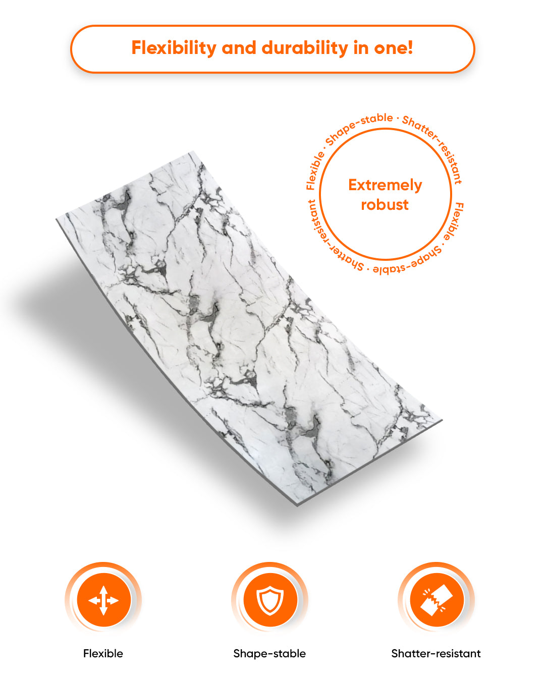 Arctic Breeze Marble Look Wallpanels