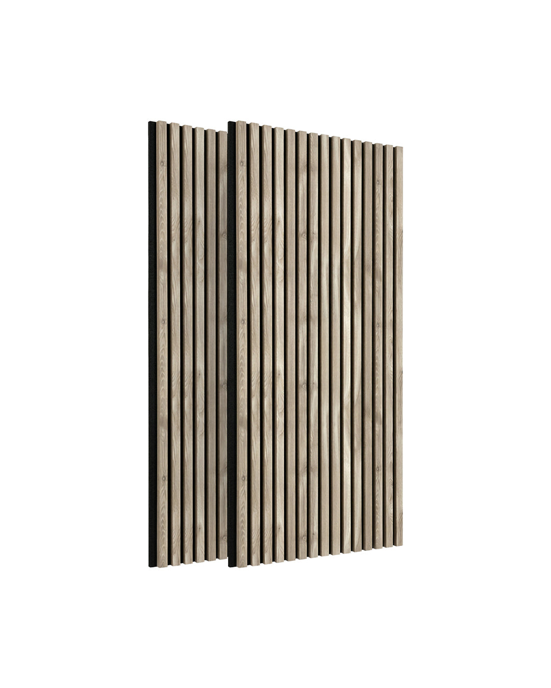 3D Acoustic Wood Panel 2-Piece Set – Argento | Acoustic Panels 60x120 cm