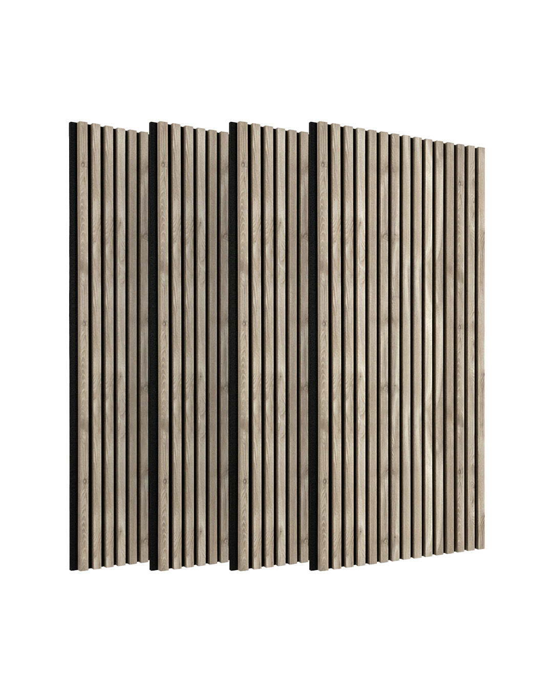 3D Acoustic Wood Panel 2-Piece Set – Argento | Acoustic Panels 60x120 cm