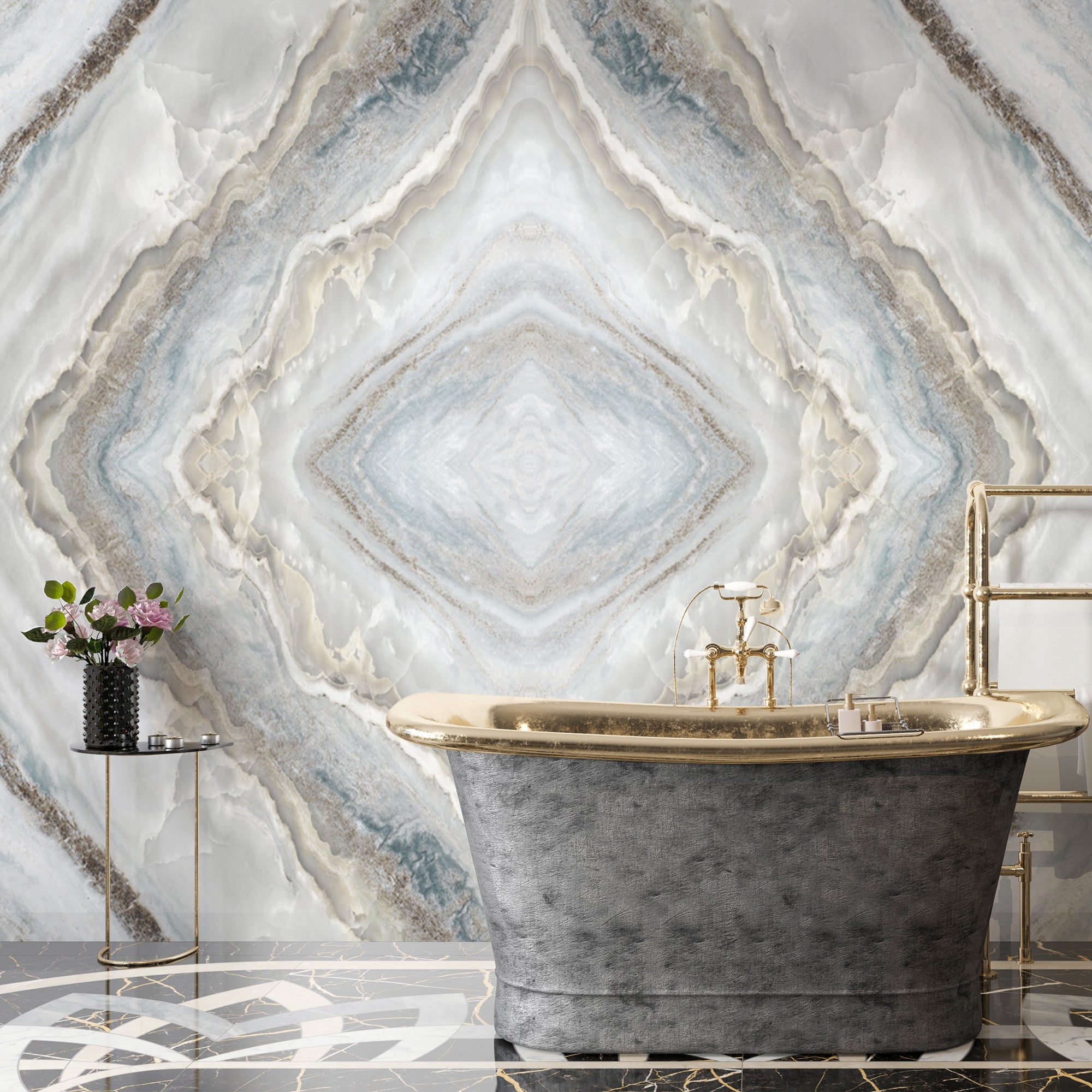 Marble Wall Panels Look The Look Of Textured Wall Panels With Tile
