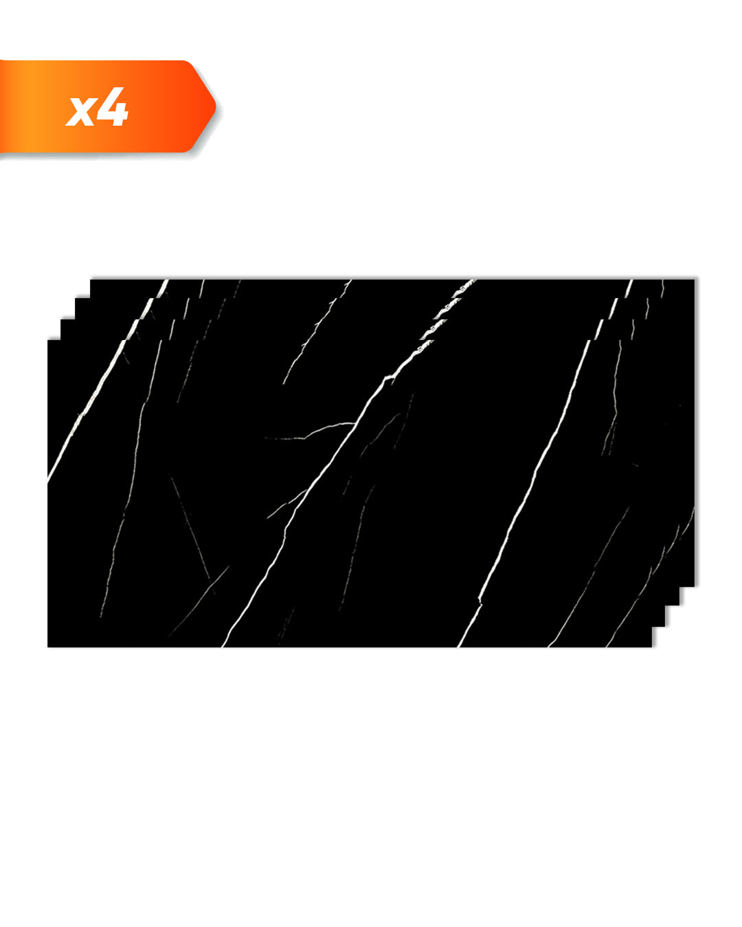 Black Lightning Marble Look Wallpanels