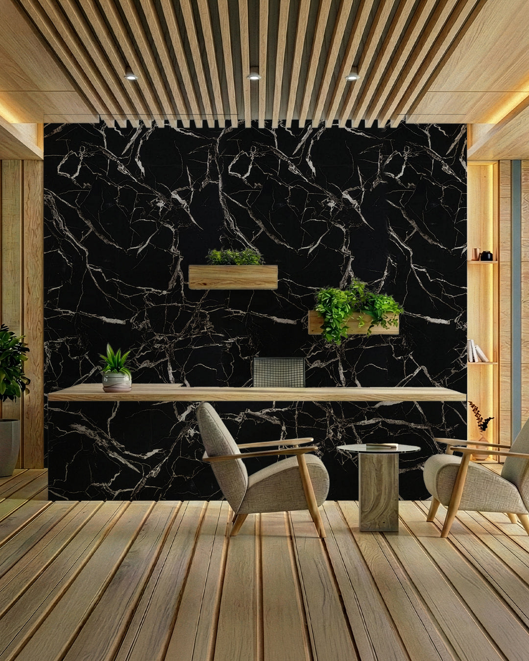 Black White Marble Look Wallpanels – Izodekor LTD