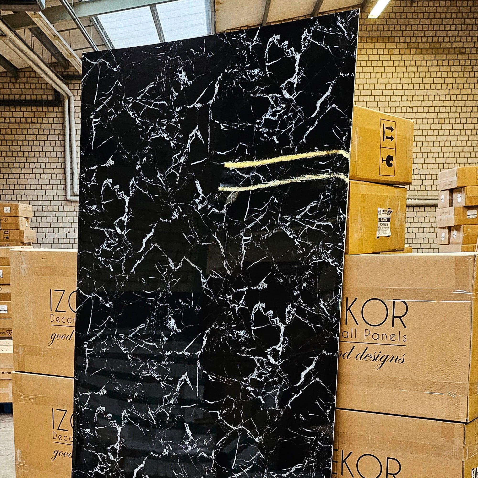 Black White Marble Look Wallpanels