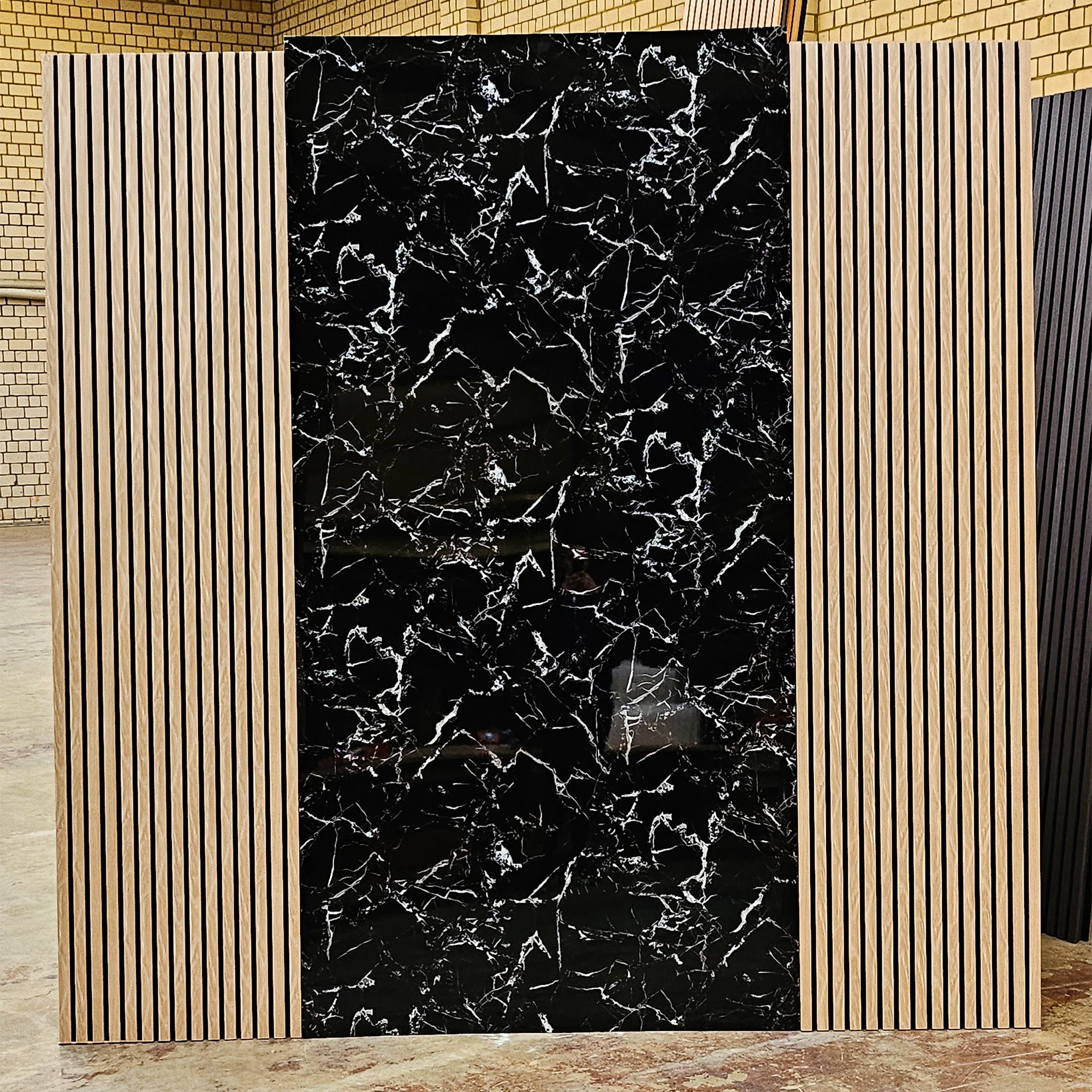 Black White Marble Look Wallpanels