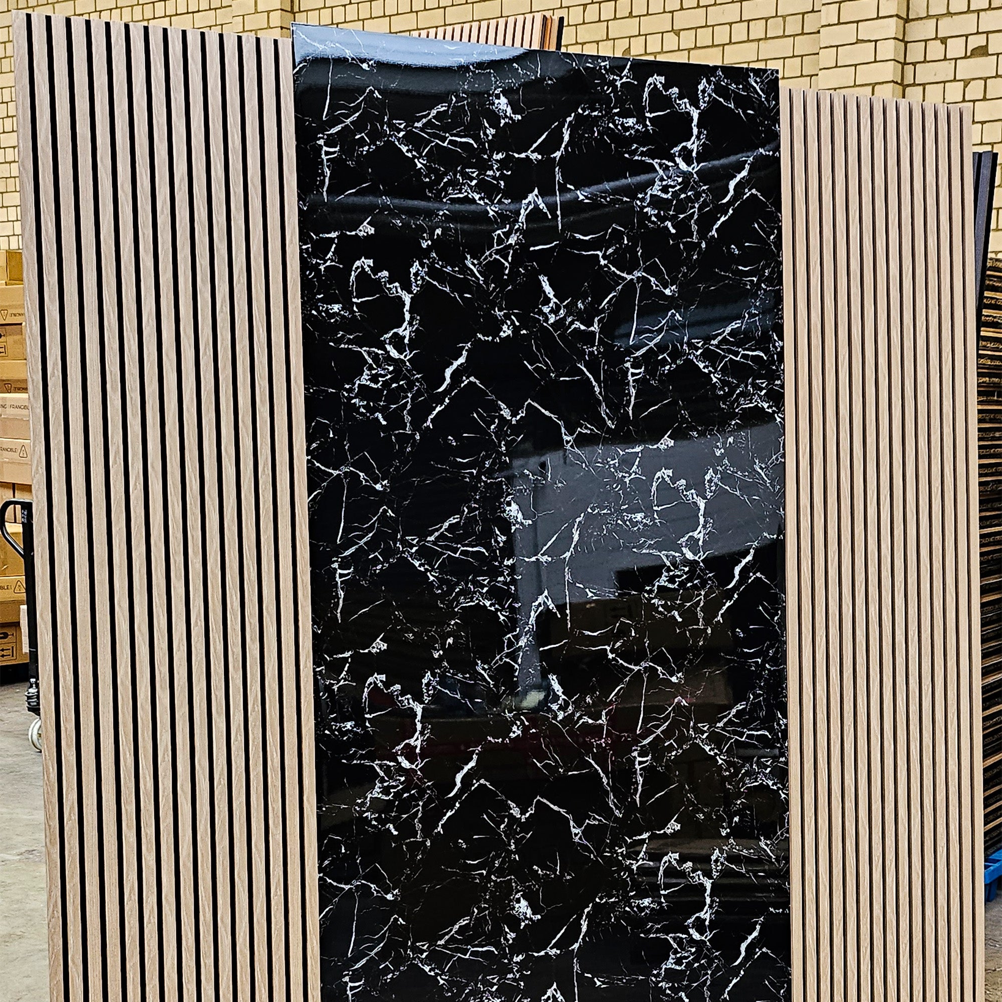 Black White Marble Look Wallpanels