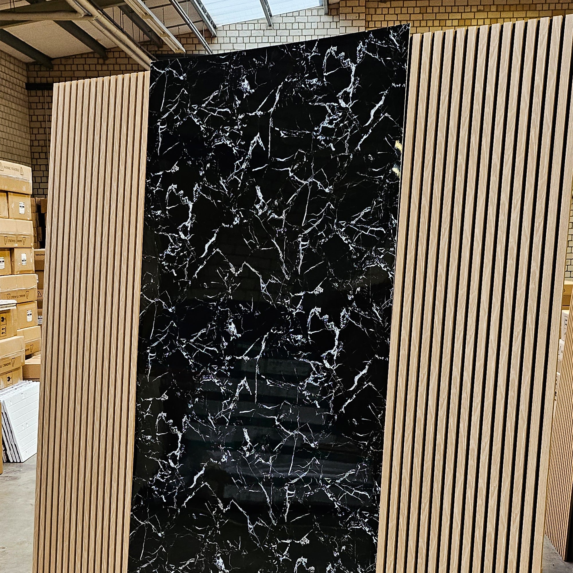 Black White Marble Look Wallpanels