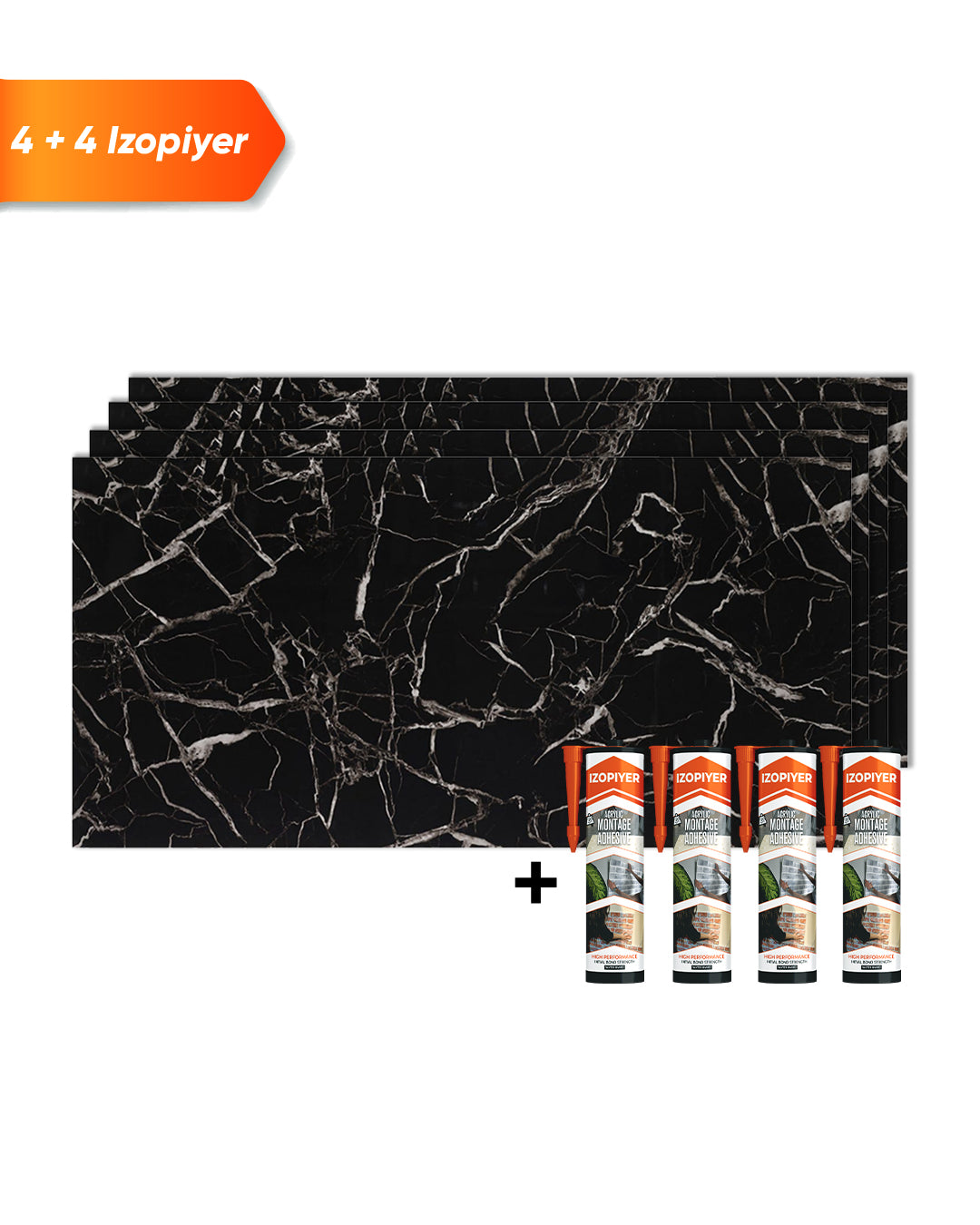 Black White Marble Look Wallpanels