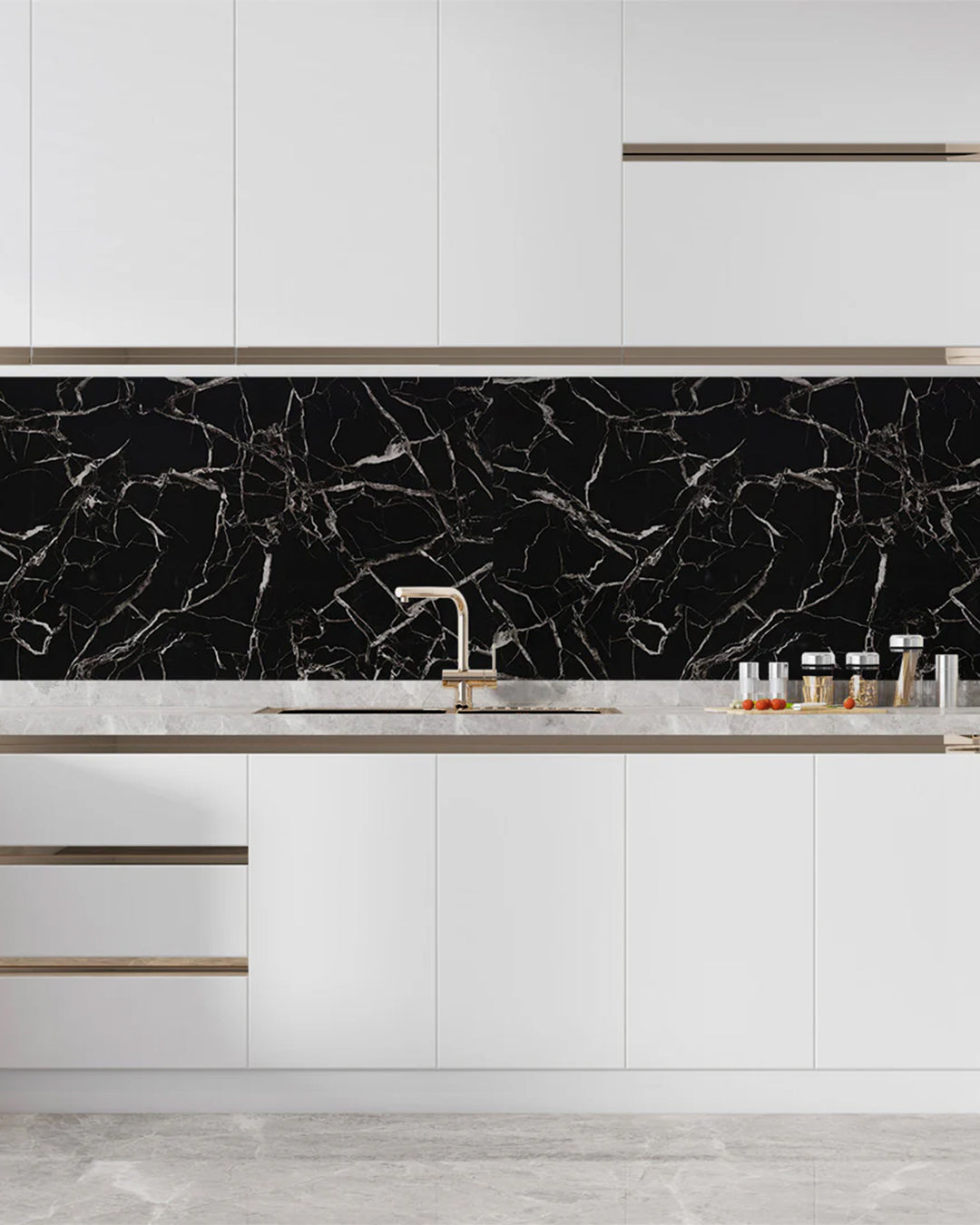 Black White Marble Look Wallpanels