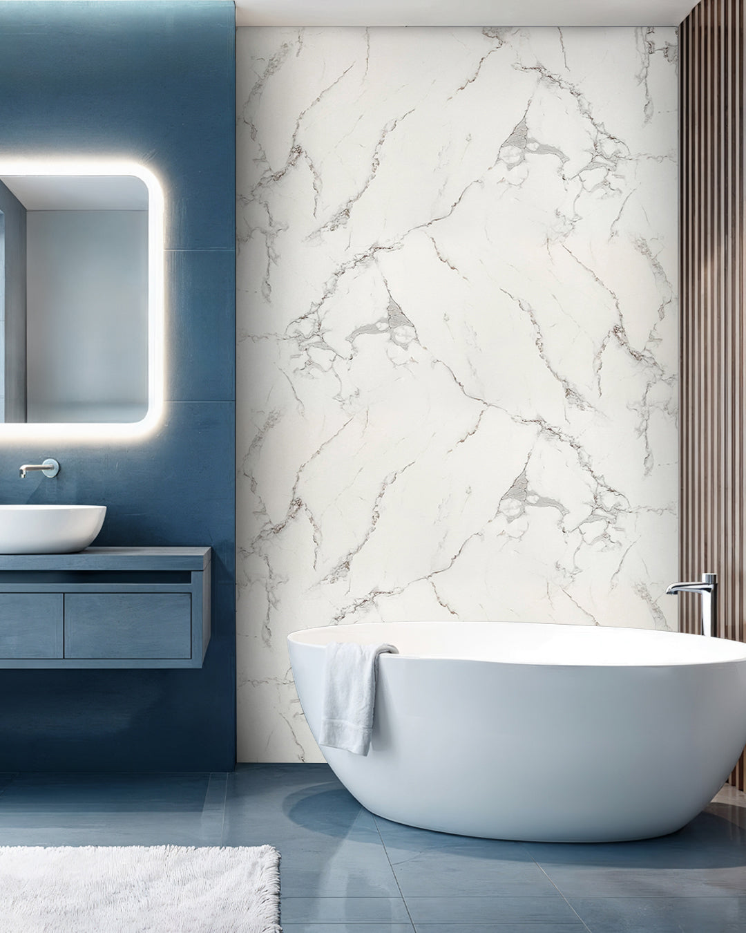 Carrara Marble Look Wallpanels