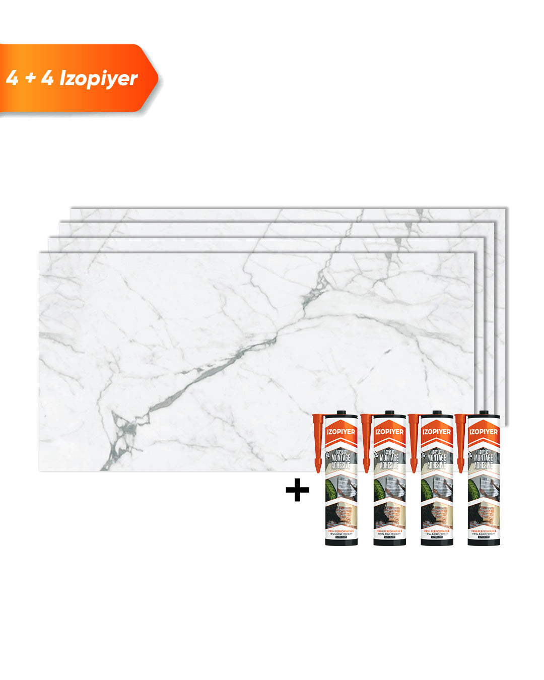 SPC Wall Panel 60×120 cm | Waterproof Wall Cladding | Carrara Marble