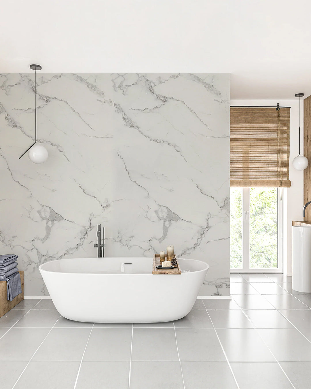 Carrara Marble Look Wallpanels