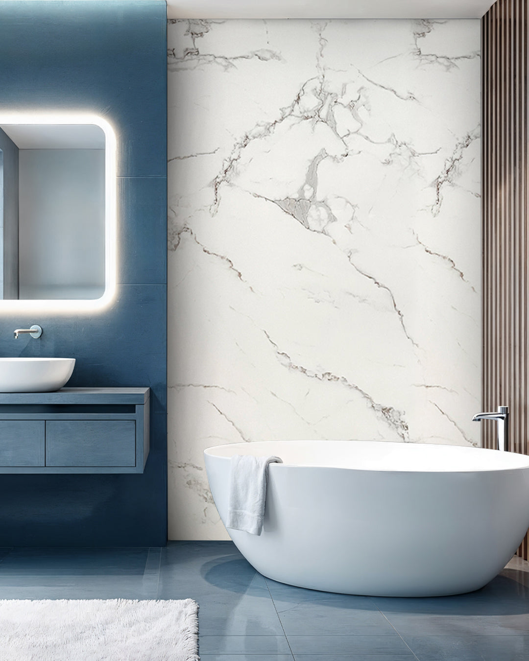 Carrara Marble Look Wallpanels