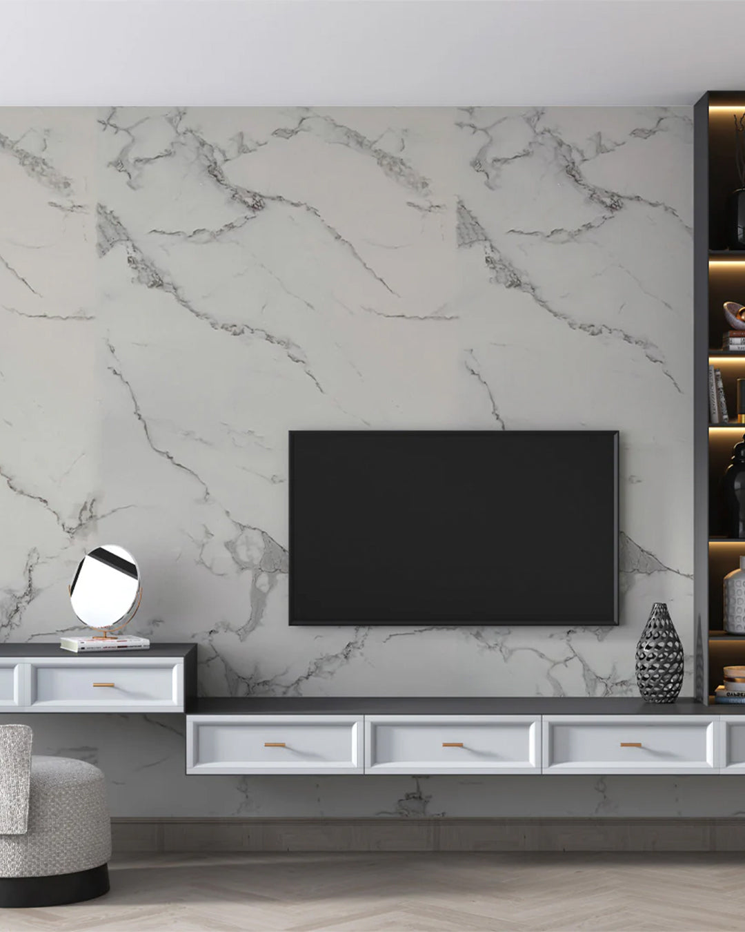 Carrara Marble Look Wallpanels