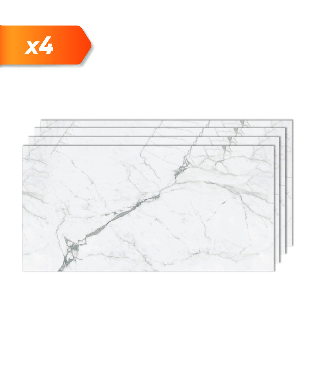 SPC Wall Panel 60×120 cm | Waterproof Wall Cladding | Carrara Marble