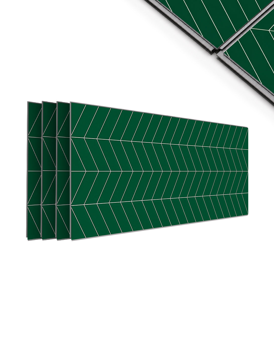 SPC Wall Panel 122×260 cm | Waterproof Wall Cladding | Chevron Green