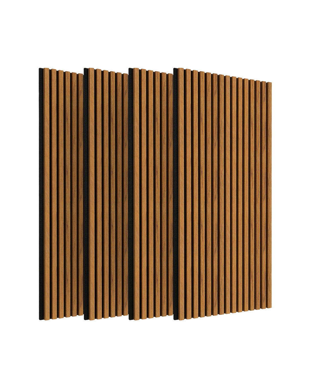 3D Acoustic Wood Panel 2-Piece Set – Walnut | Acoustic Panels 60x120 cm