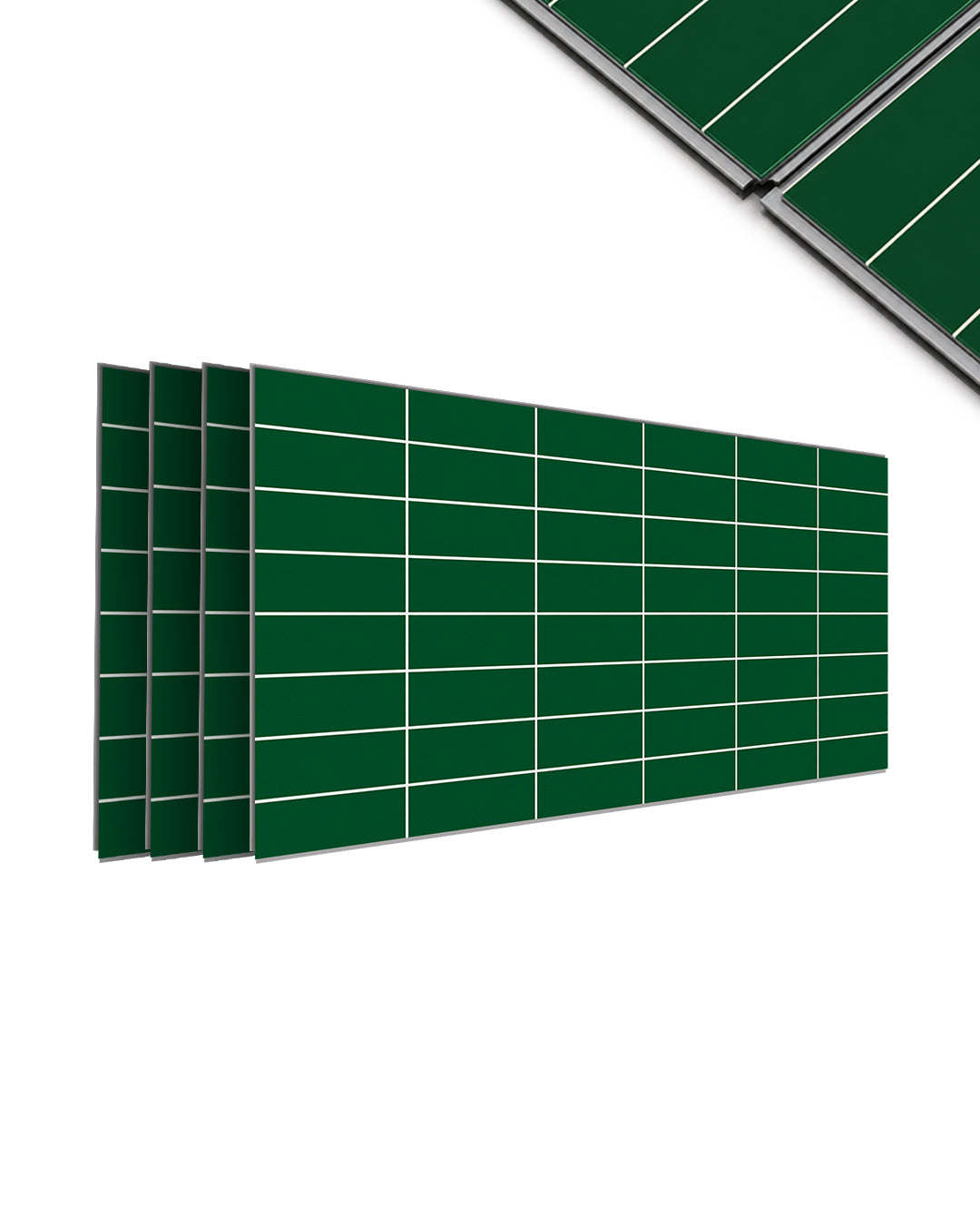SPC Wall Panel 60×120 cm | Waterproof Wall Cladding | Deep Green Line