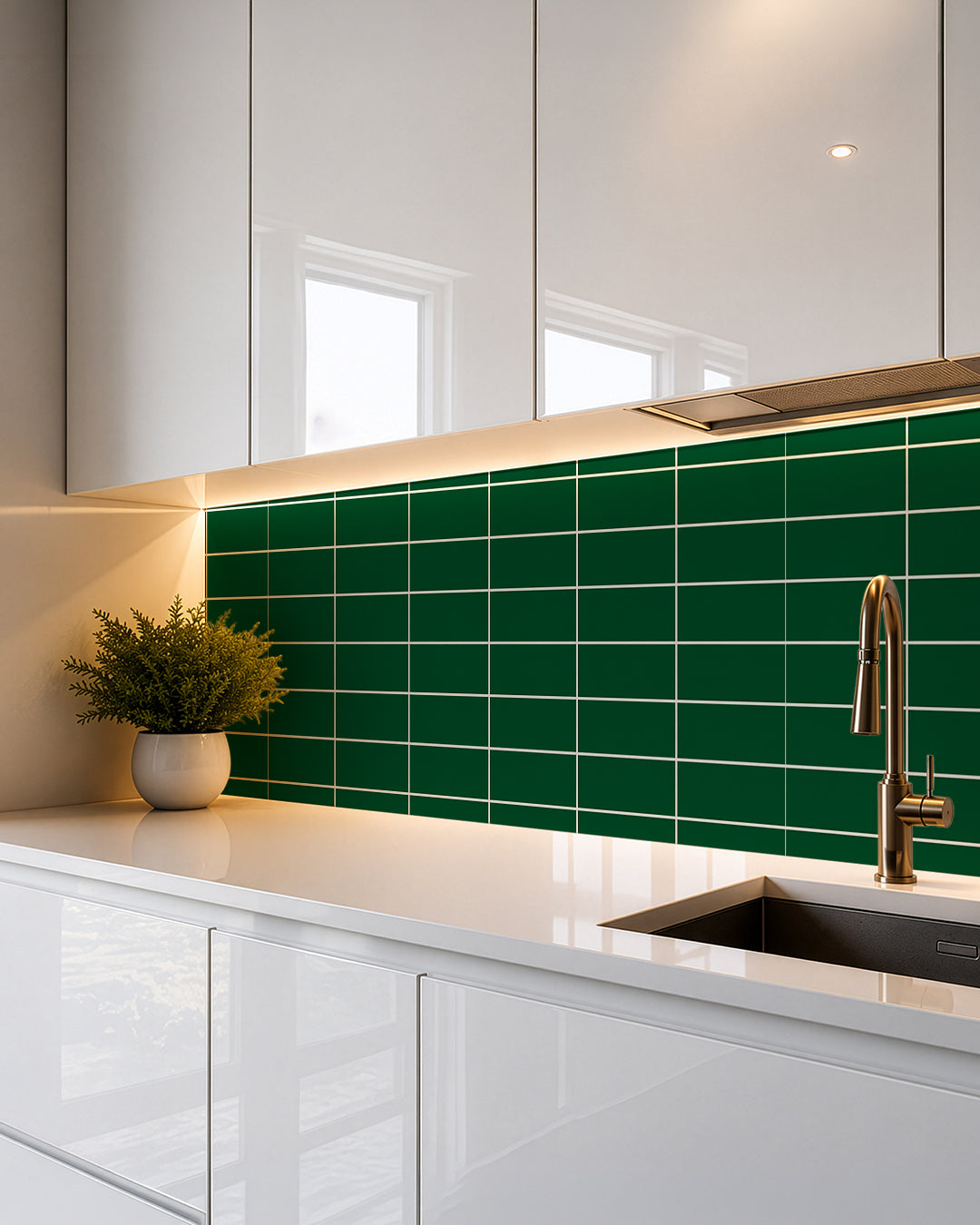 SPC Wall Panel 60×120 cm | Waterproof Wall Cladding | Deep Green Line