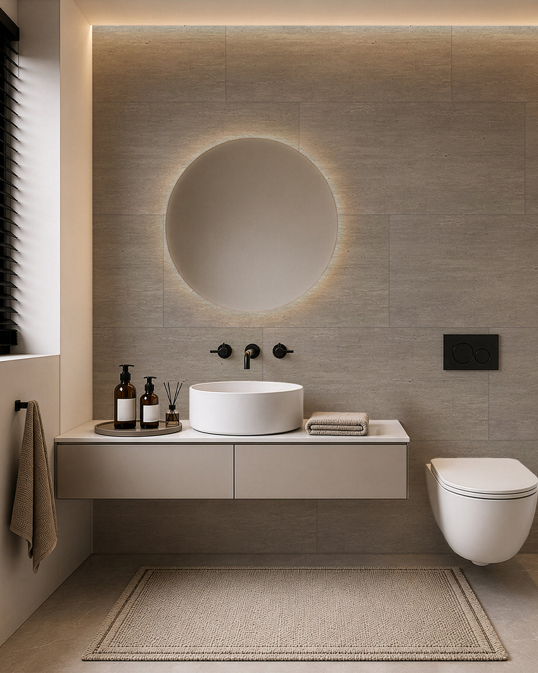 SPC Wall Panel 60×120 cm | Waterproof Wall Cladding | Desert Silence