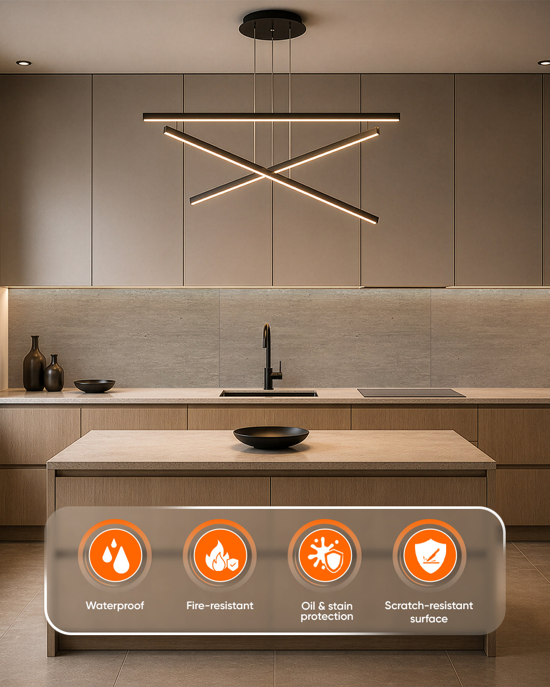 SPC Wall Panel 60×120 cm | Waterproof Wall Cladding | Desert Silence