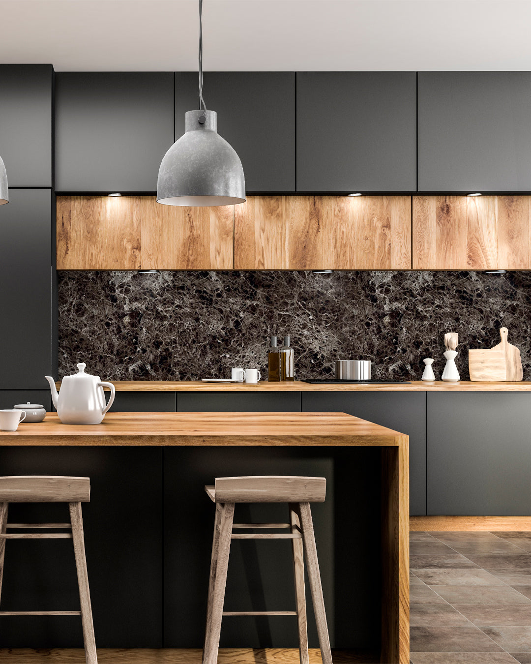 Emperador Dark Marble Look Wallpanels