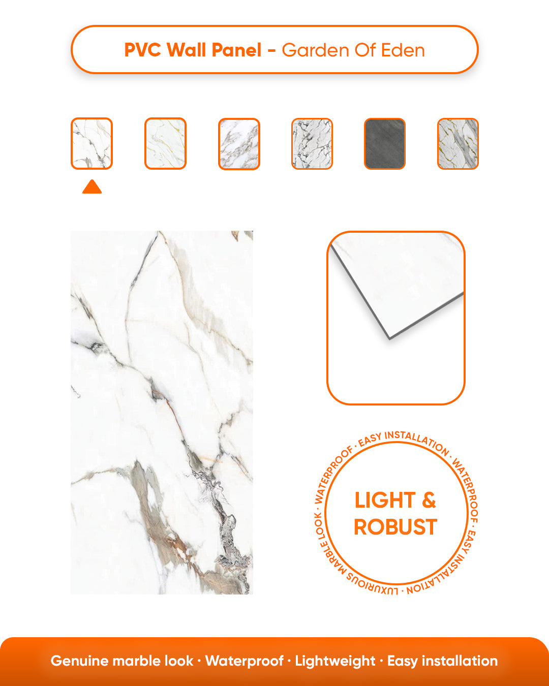 Garden Of Eden Marble Look Wallpanels
