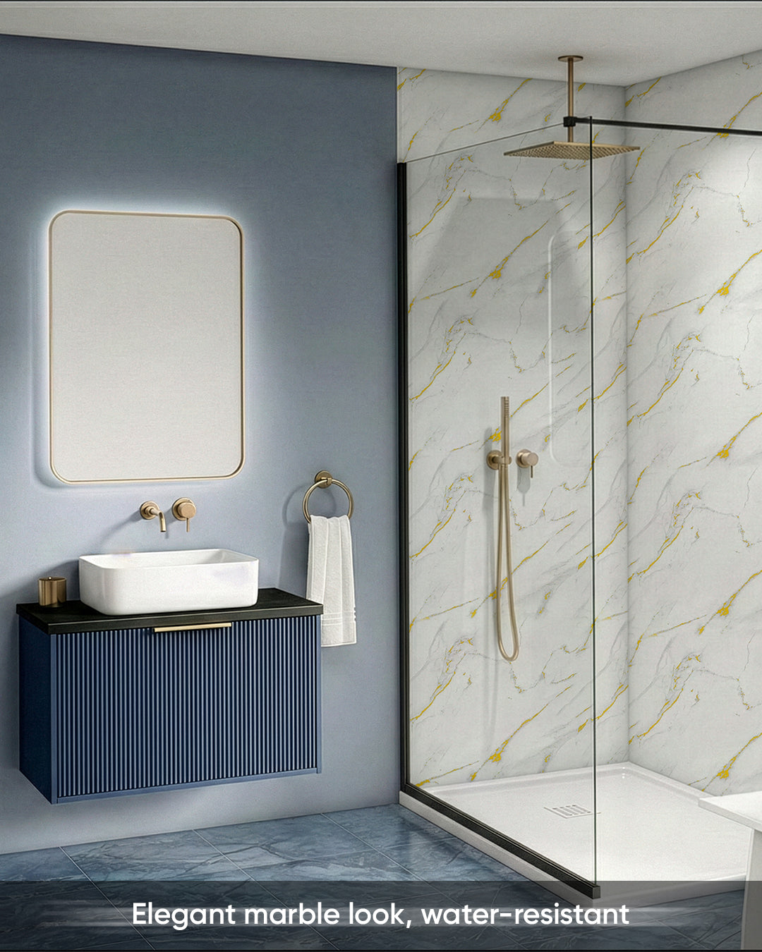 Golden Harmony Marble Look Wallpanels
