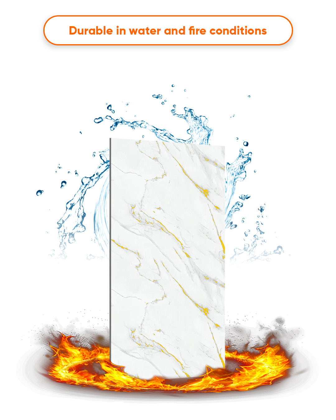 Golden Harmony Marble Look Wallpanels