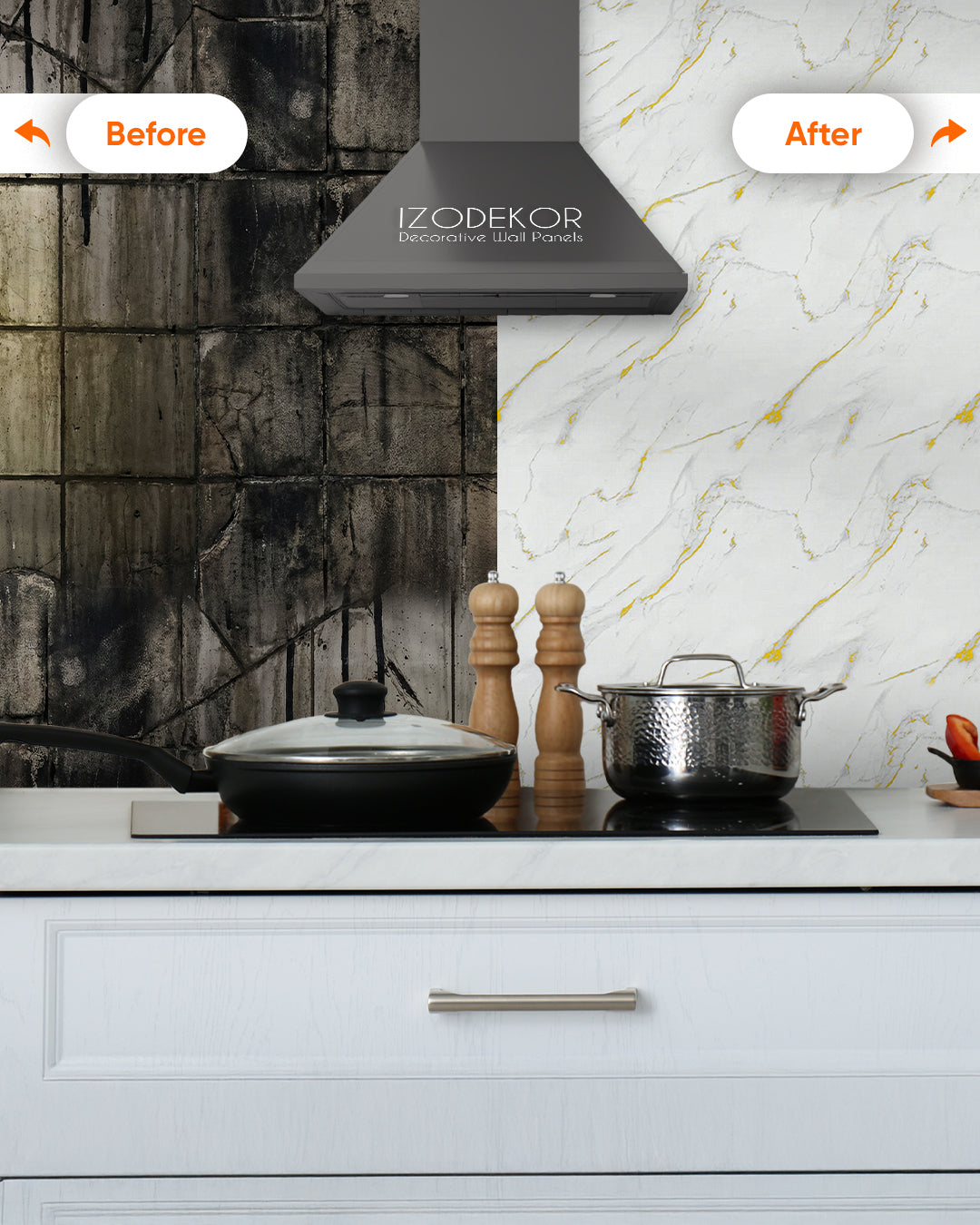 Golden Harmony Marble Look Wallpanels