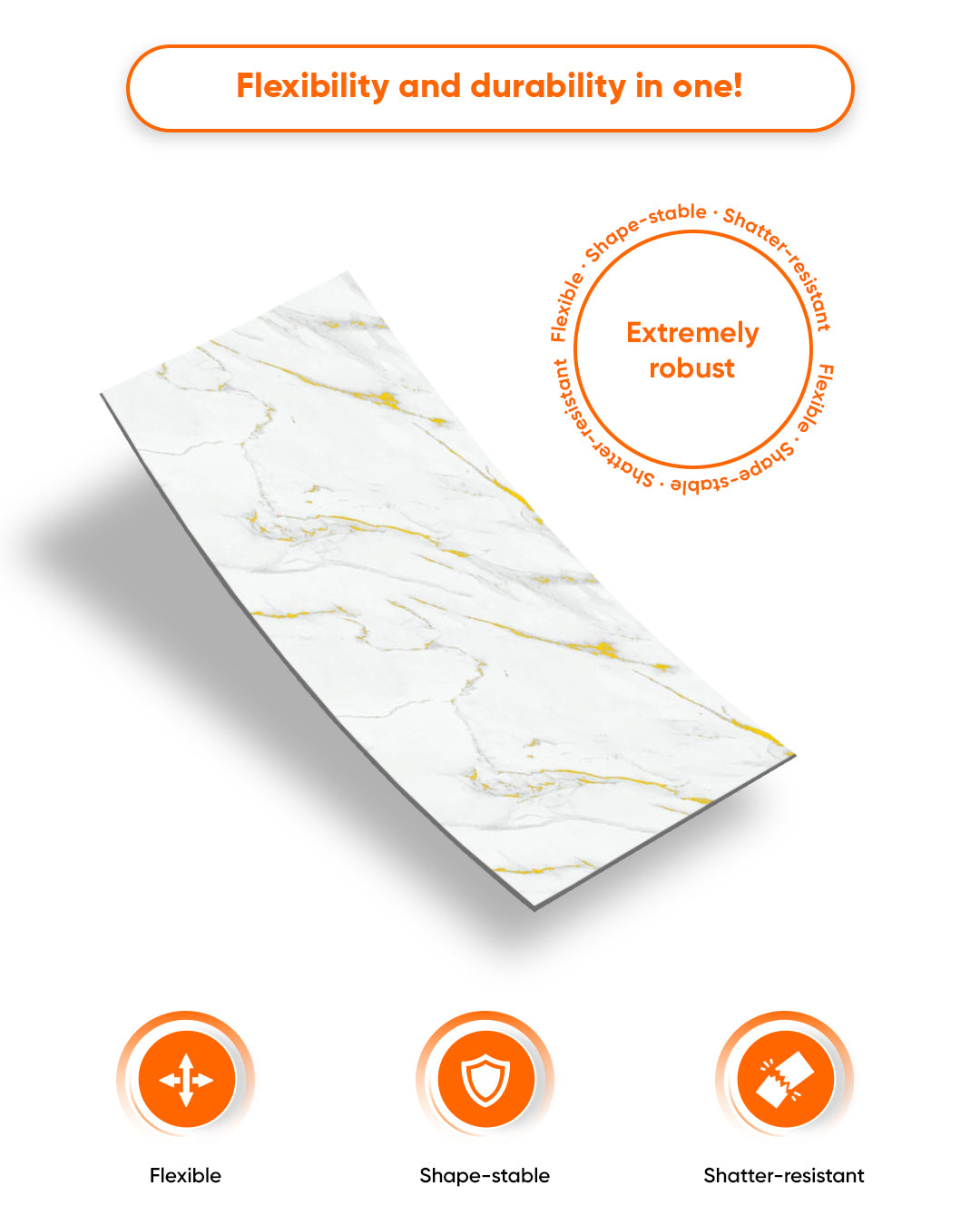 Golden Harmony Marble Look Wallpanels
