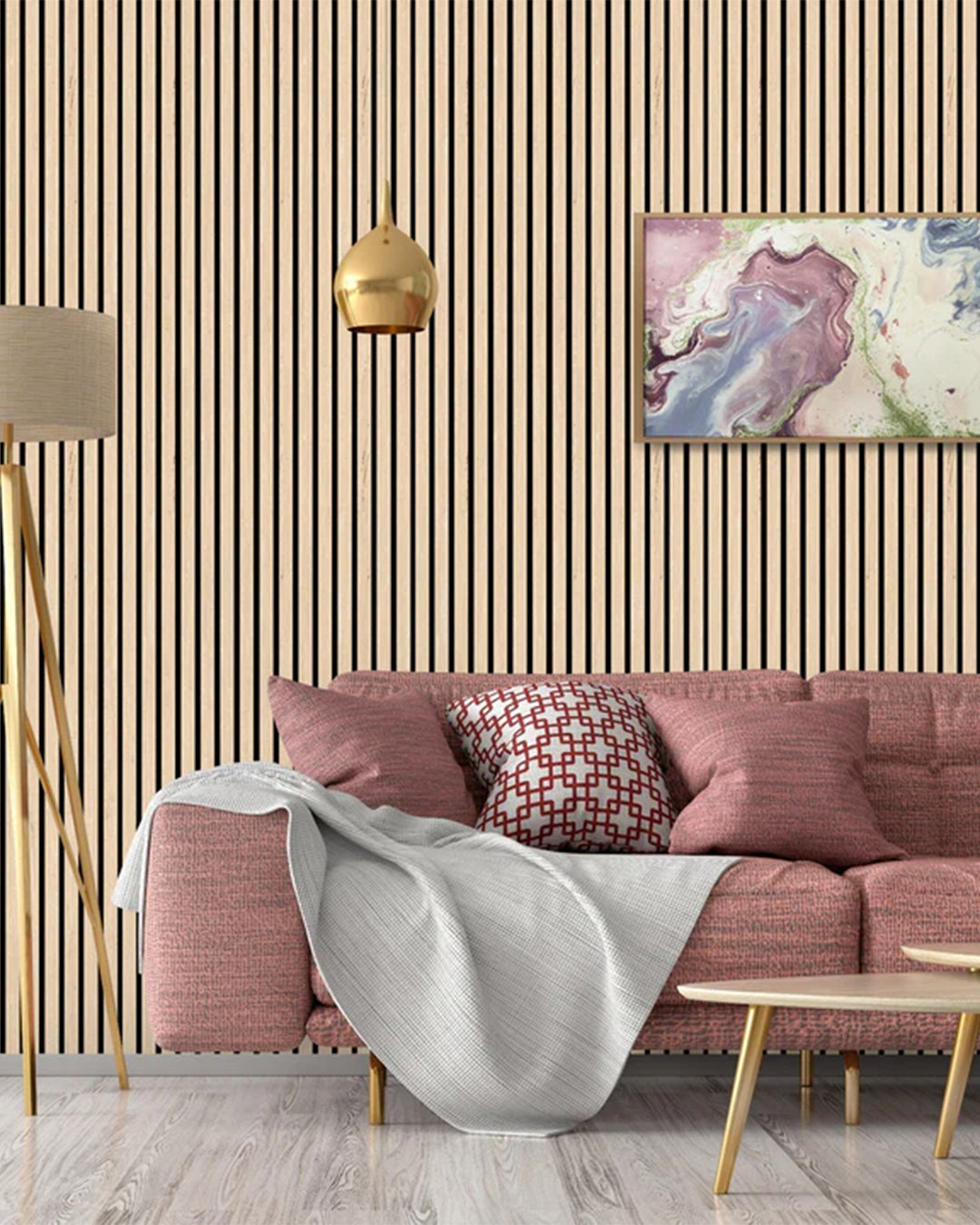 Golden Oak Acoustic Wood Wall Panels